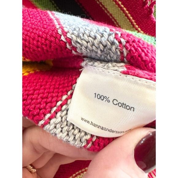 Hanna Andersson Christmas Holiday Hooded Tassel Sweater size 120 6/7 - Picture 4 of 10